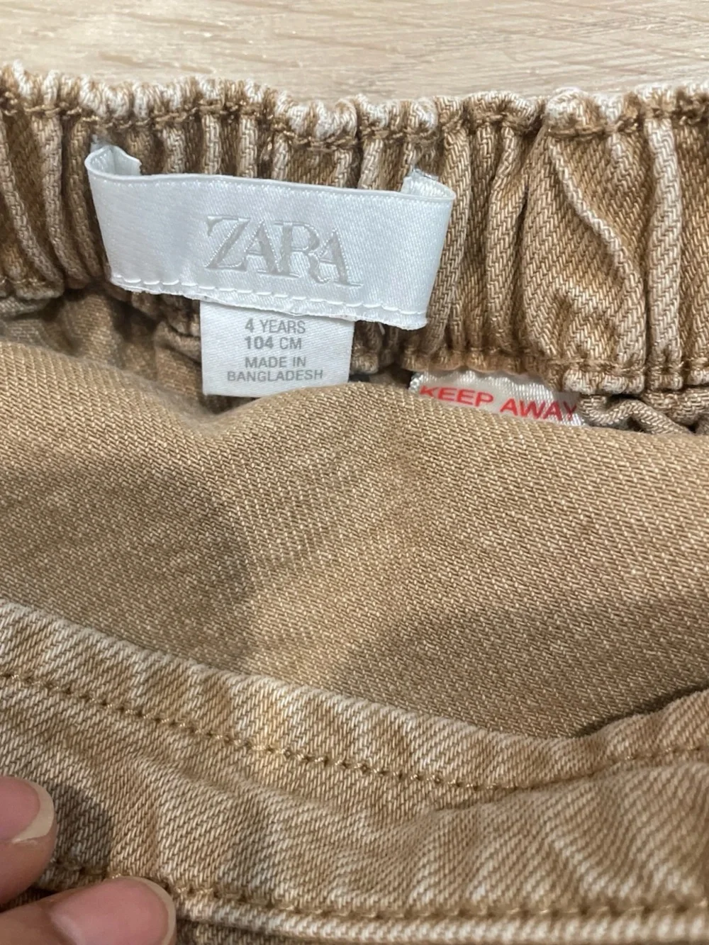 Zara tan drawstring skirt